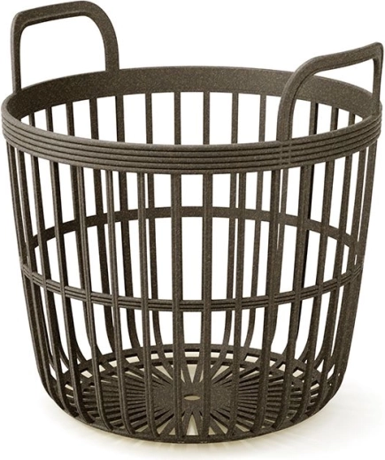 Koš s ručkama Zoe Basket Eco Wood 41,9 cm – kava