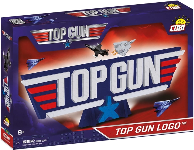 COBI Top Gun 3D Logo Building Set, 628 Pieces