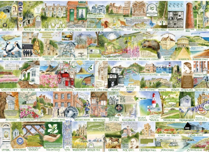 Gibsons puzzle National Trust: znamenitosti i krajolik 1000 dijelova