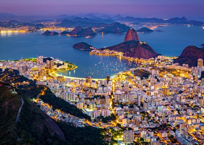 Puzzle ENJOY Rio de Janeiro noću, Brazil – 1000 dijelova