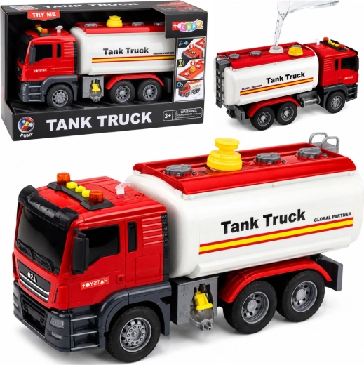 Igračka cisterna Tank Truck s vodenim sustavom, svjetlima i zvukovima – crvena