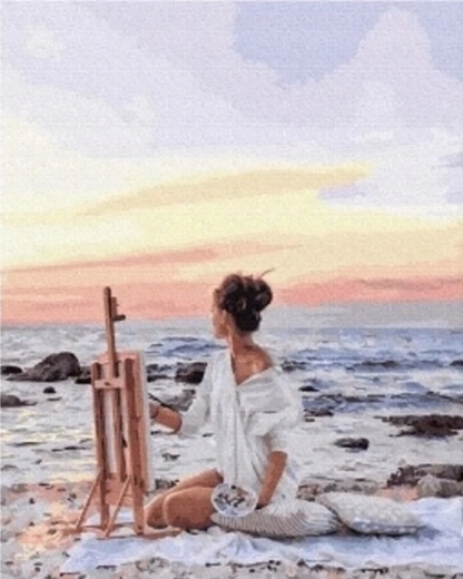 Norimpex diamond painting Artist on the Coast 30 × 40 cm