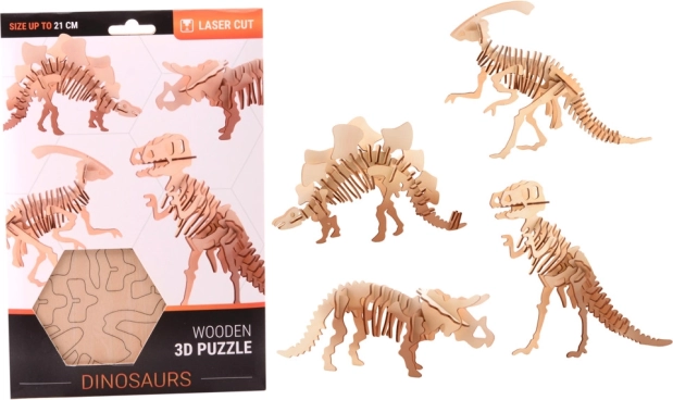 3D drveni puzzle dinosaurus