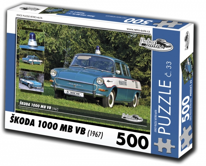 Slagalica Retro-automobili Škoda 1000 MB VB (1967) 500 dijelova