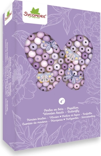 Drvene perlice XS leptir - 1 komad