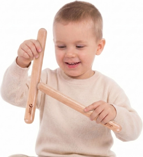 Classic World Wooden Rhythm Claves for Children