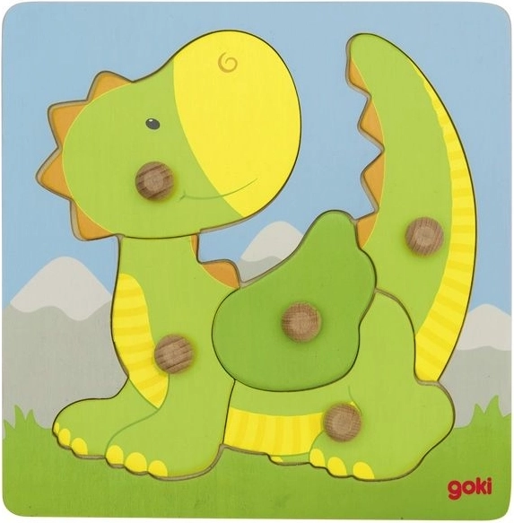 Goki drvene puzzle zmaj, 5 dijelova