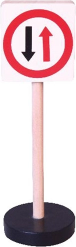 Drveni prometni znak – prednost vozila iz suprotnog smjera BABU