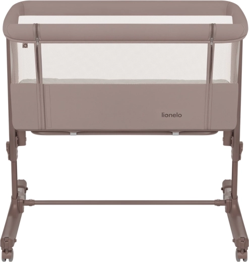 Lionelo Aurora 3-in-1 baby cot and bedside crib beige taupe