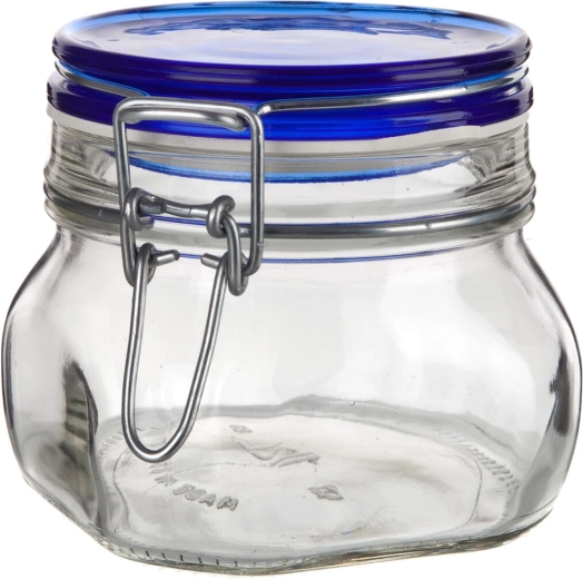 Hermetička staklena posuda 500 ml FIDO Blue s patentnim zatvaračem