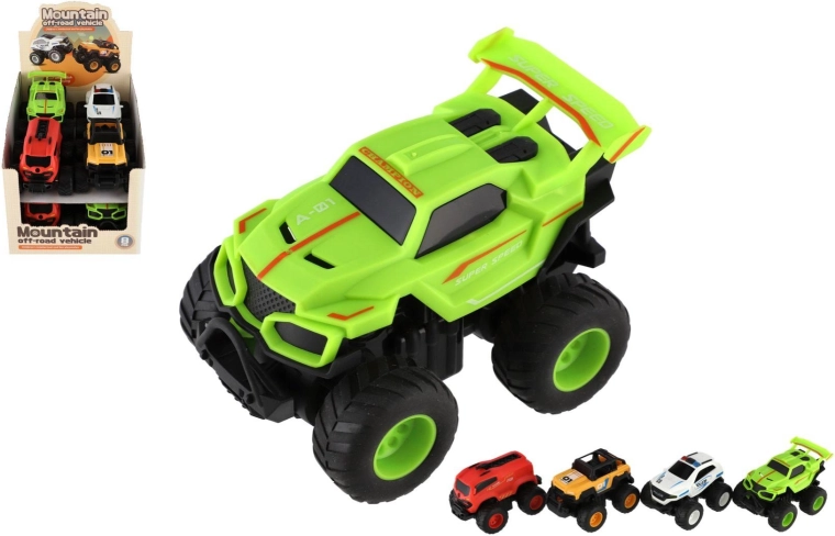 Terenna auta na inerciju – set 4 vrste, 8 kom u kutiji