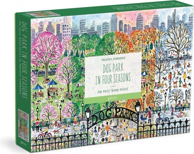 Drvene puzzle Pasji park – četiri godišnja doba, 250 dijelova
