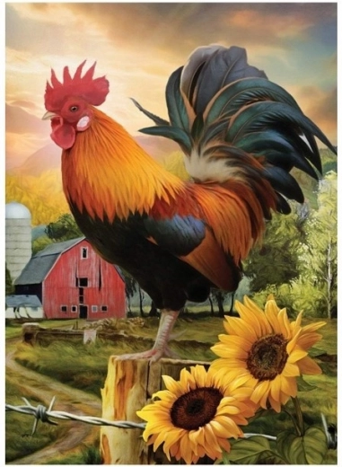 Dijamantna mozaika - Pijetao na farmi