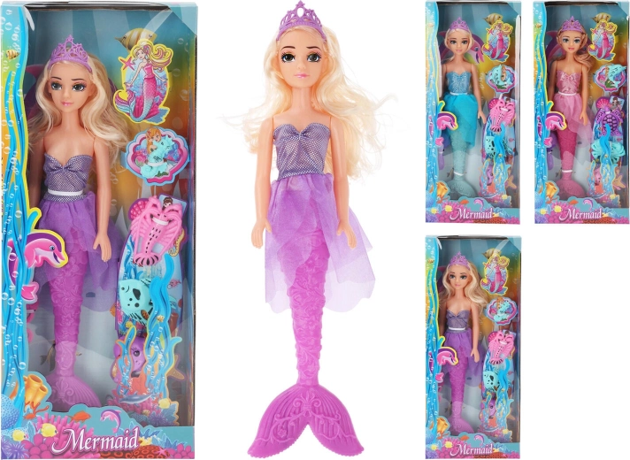 Lutka morska princeza 44,5 cm s priborom – mix boja