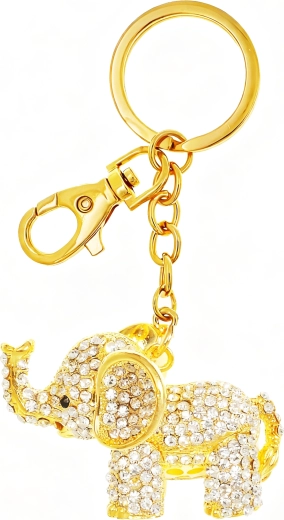 Zlatni privjesak za ključeve slon Deluxe