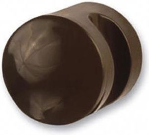 Okretna kvaka u obliku kugle s okruglom rozetom, plastika, smeđa