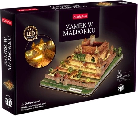 3D puzzle CubicFun dvorac Malbork s LED osvjetljenjem - 1 komad