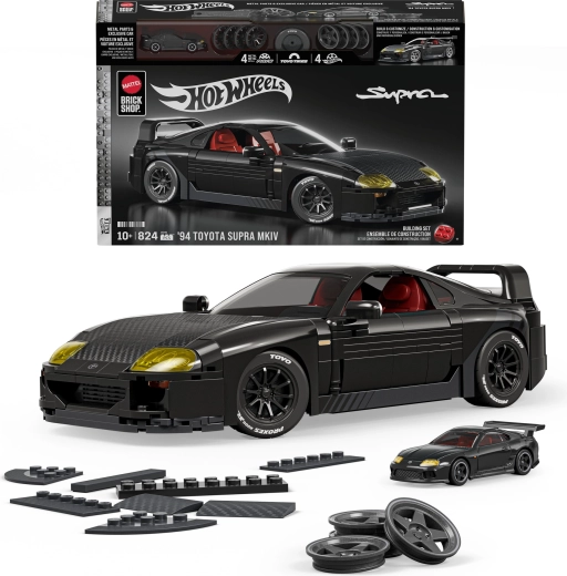 Hot Wheels Brick Shop Elite Series građevinski set '94 Toyota Supra MKIV 824 dijelova