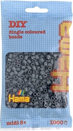 Hama midi perlice za glačanje 1000 kom tamnosive