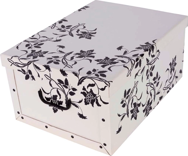 Kartonaste spremne kutije Miss Space maxi barokni cvjetovi bijeli