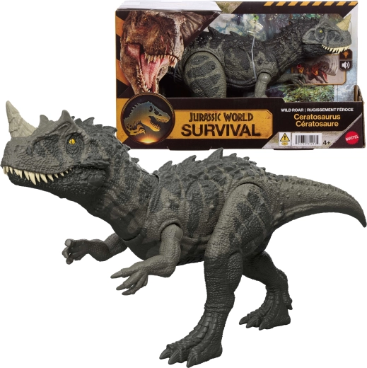 Interaktivna figurica dinosaura JURASSIC WORLD Survival Ceratosaurus 30 cm