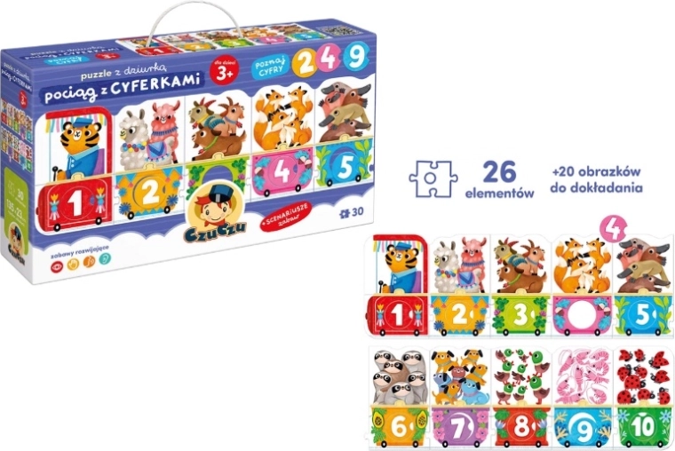 CzuCzu puzzle s rupom – vlakić s brojevima