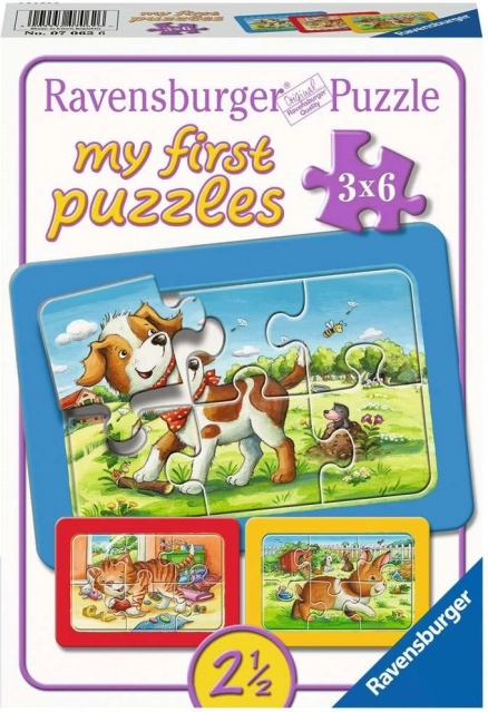 RAVENSBURGER Moje prve slagalice Životinjski prijatelji 3x6 dijelova