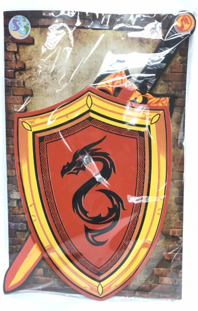 Pjenasti mač i štit s motivom zmaja