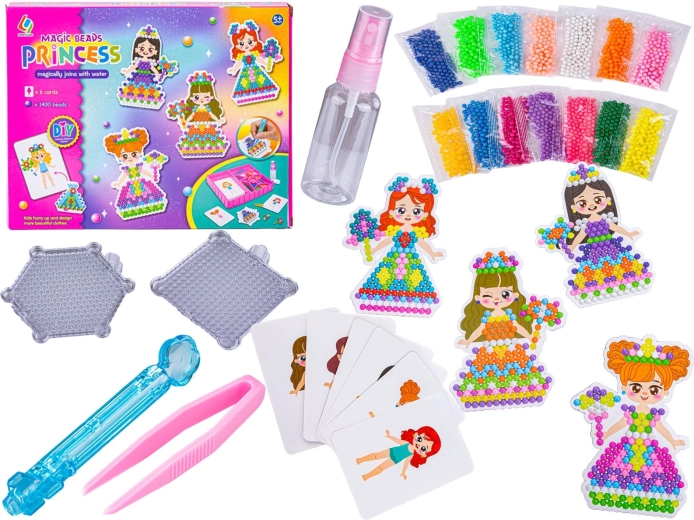 Vodene perlice princeze – kreativni set 1400 kom