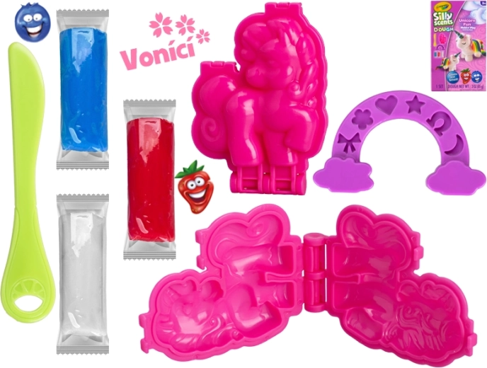 Crayola mirisna modelirajuća masa s jednorogom, set 3×28 g