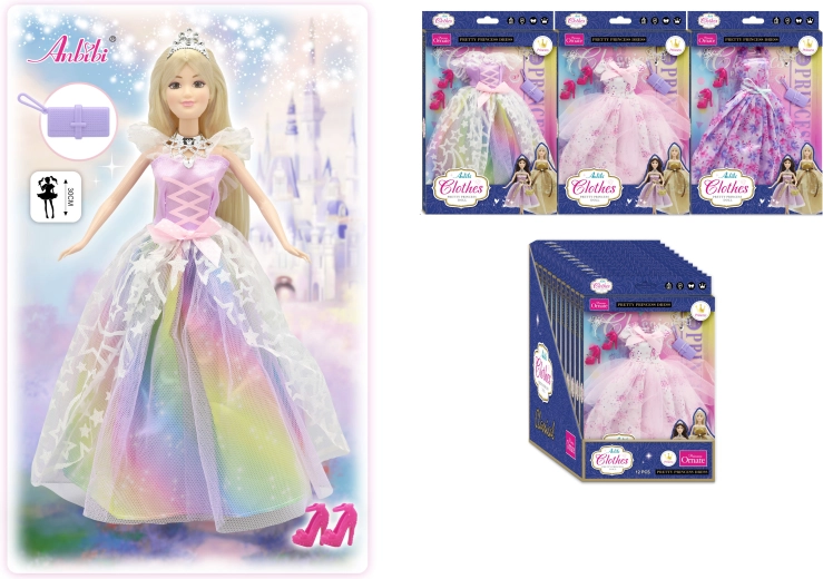 Klasična princezinska haljina za lutke 30 cm SPARKYS (više varijanti)