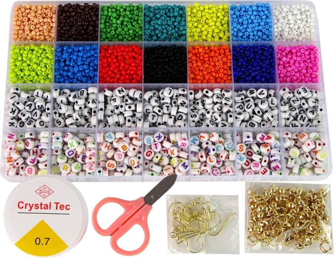 Set perlica za izradu nakita Slova Riječi 14 boja