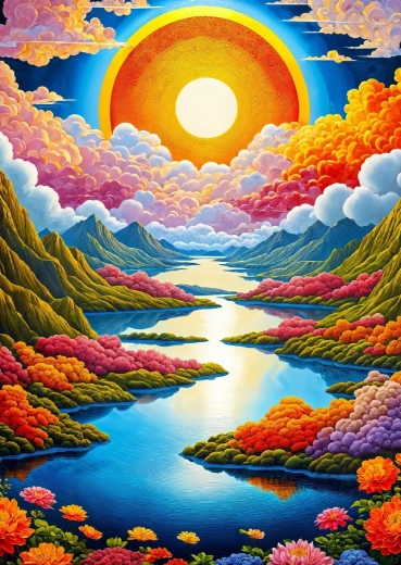 Enjoy puzzle Glatki izlazak sunca 1000 dijelova