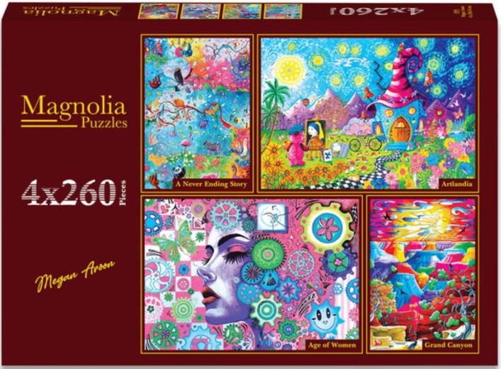 Magnolia puzzle Beskrajna priča – Umjetnički svijet, Snaga žena i Grand Canyon (4x260 dijelova)