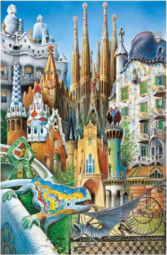 Educa minijaturne puzzle Gaudí – kolaž 1000 dijelova