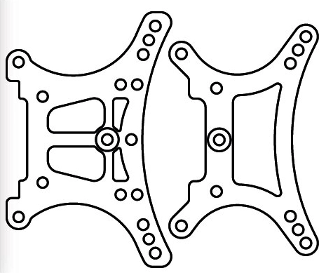 Front and Rear Shock Absorber Mount for Lightray and General