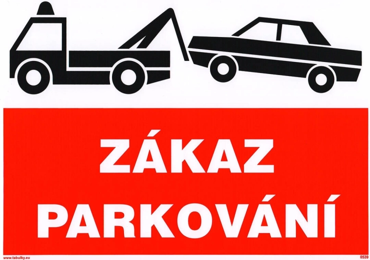 Samoljepljiva pločica – zabrana parkiranja A4 (210 × 297 mm)