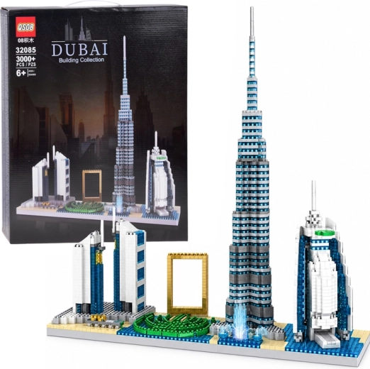 Dubai Panorama Building Set with Famous Landmarks, 3,000 Pieces
