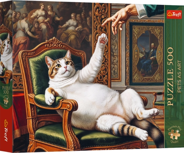Puzzle 500 Premium Plus – Pets as Art: Njegovo krznato veličanstvo
