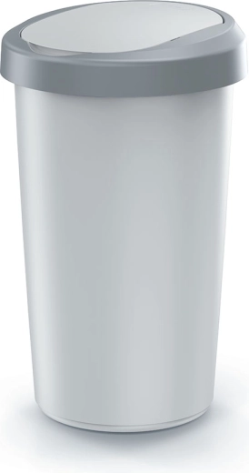 Kanta za otpad s preklopnim poklopcem 50 l, pepeljasto siva