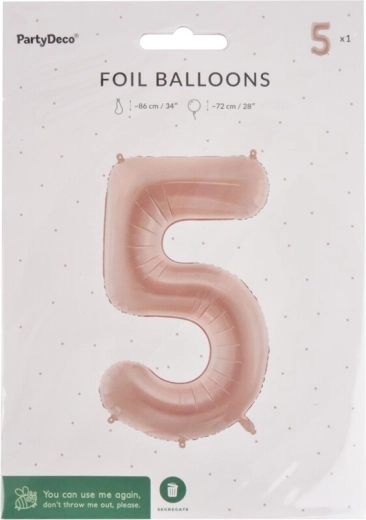 Folijski balon broj 5 bež 72 cm
