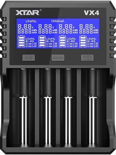 Universal battery charger XTAR VX4 v2 for Li-ion/Ni-MH/LiFePO4