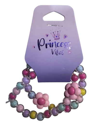 PINK set perličastih narukvica sa srcima (2 kom)