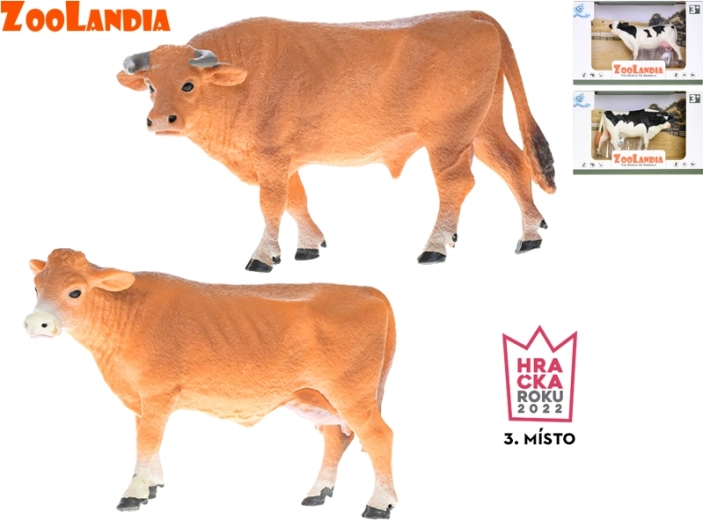 Zoolandia krava i bik plastične figurice 13–14 cm