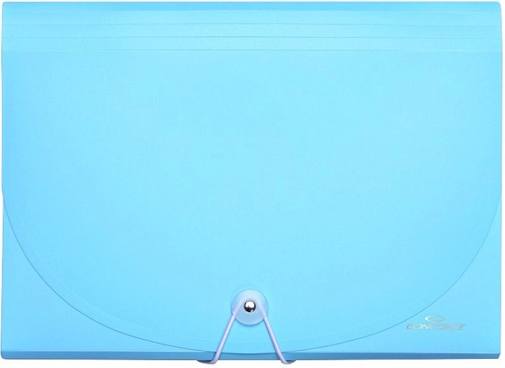 Mape za dokumente s gumicom A4, 7 pretinaca, pastelno plave