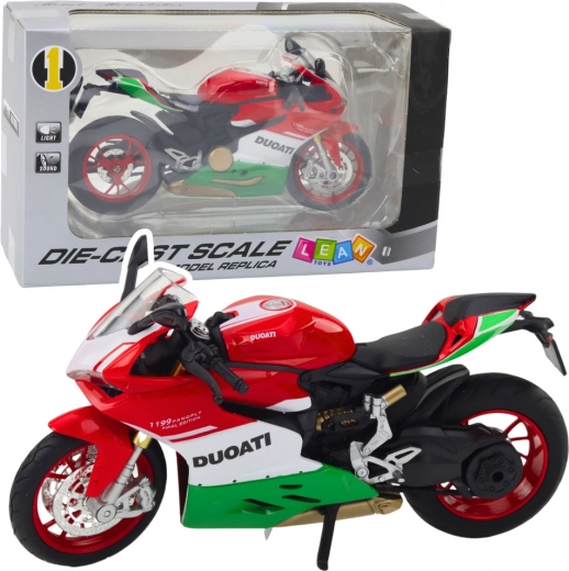 Metalni sportski motocikl sa svjetlima i zvukovima 1:12