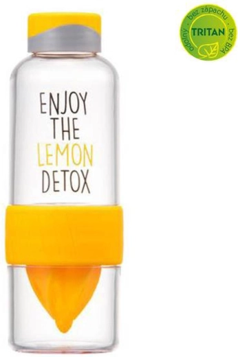 Tritanska boca za vodu s cjedilom 520 ml žuta