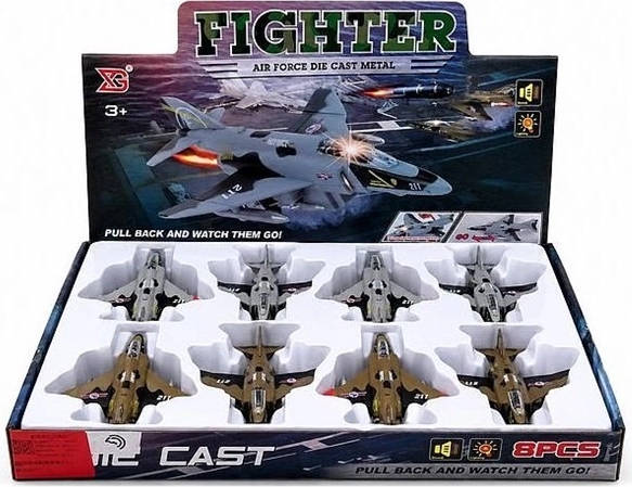 Military airplane 15 cm with light and sound - 1 piece