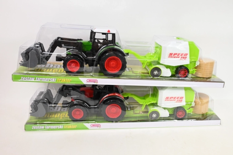 Dječji traktor s poljoprivrednim strojem