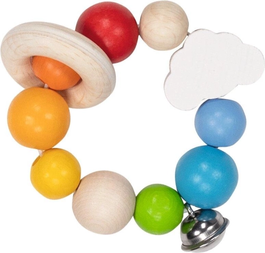Elastic rainbow sensory touch ring for baby